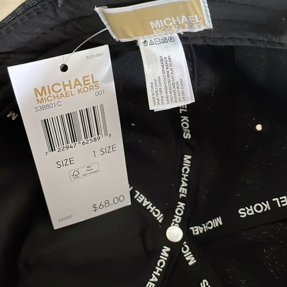 NWT🖤🖤Michael Kors 🖤🖤Black Baseball Hat 🧢 MK - Picture 10 of 10